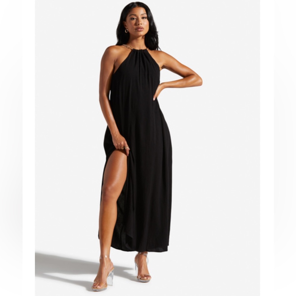 Black Chain Maxi Dress